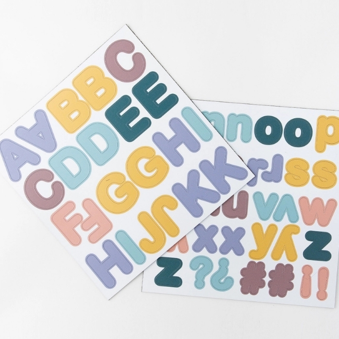 Ferflex magnetische letters pastel mix (100st) - Afbeelding 2