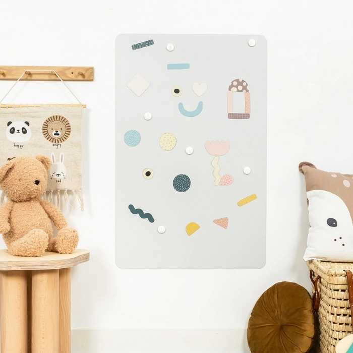 Ferflex magnetische muursticker rechthoek M – Grey Beige - Afbeelding 2