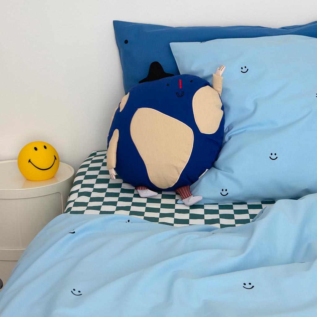 Kinderdekbedovertrek 140×200 Studio Ditte Smiley - blauw - Afbeelding 3