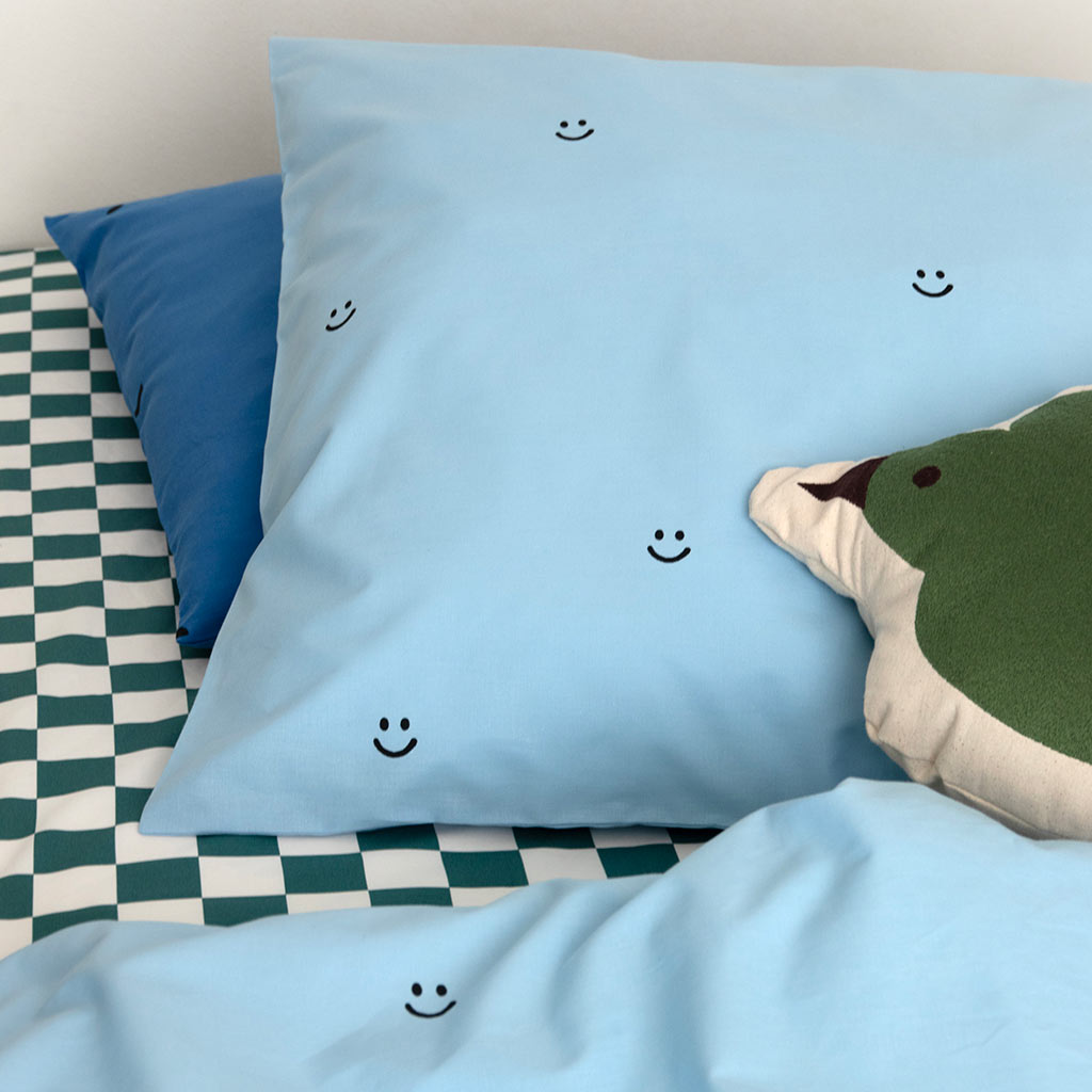 Kinderdekbedovertrek 140×200 Studio Ditte Smiley - blauw - Afbeelding 4