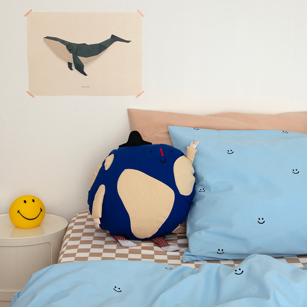 Kinderdekbedovertrek 140×200 Studio Ditte Smiley - blauw - Afbeelding 5