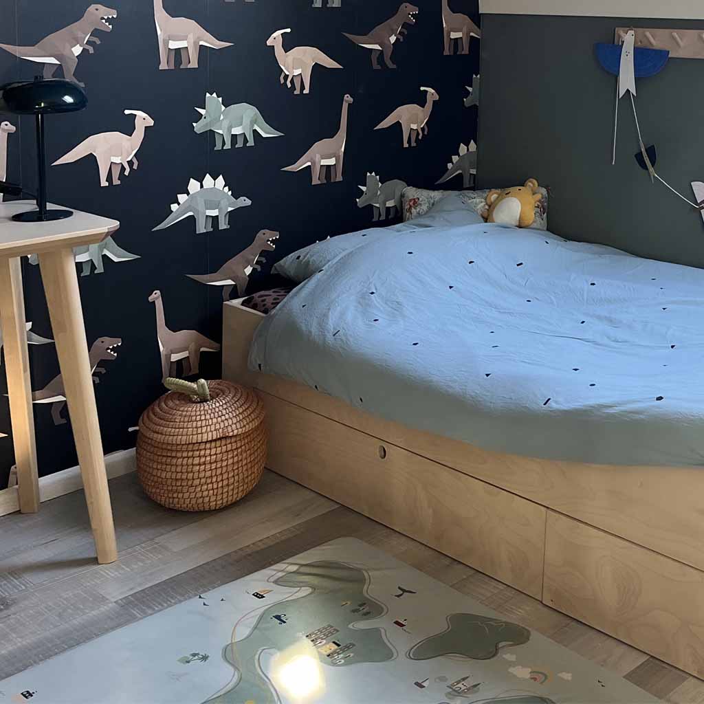 Kinderdekbedovertrek 140×200 Studio Ditte Smiley - blauw