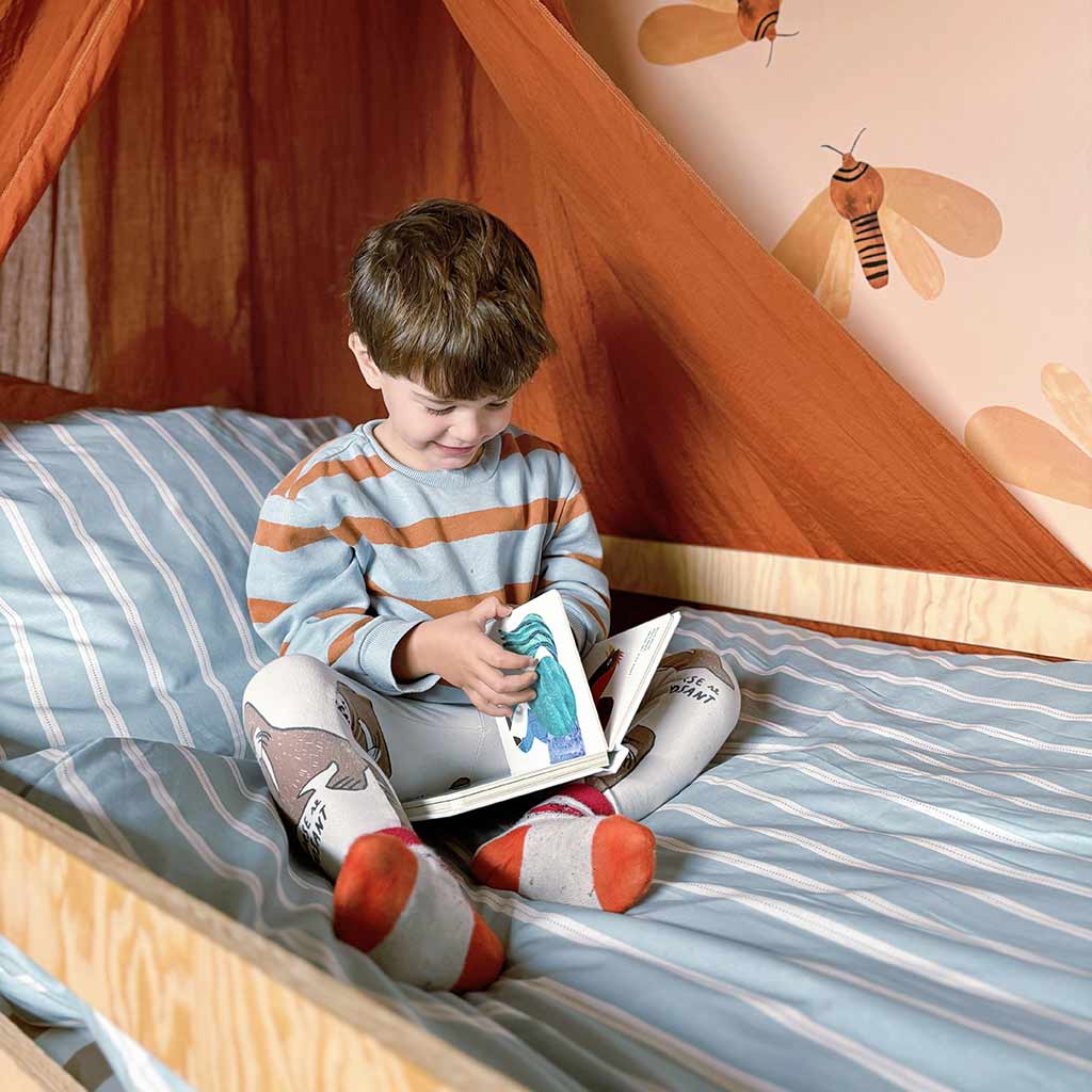 Kinderdekbedovertrek 140×200 Studio Ditte lintjes – blauw - Afbeelding 3