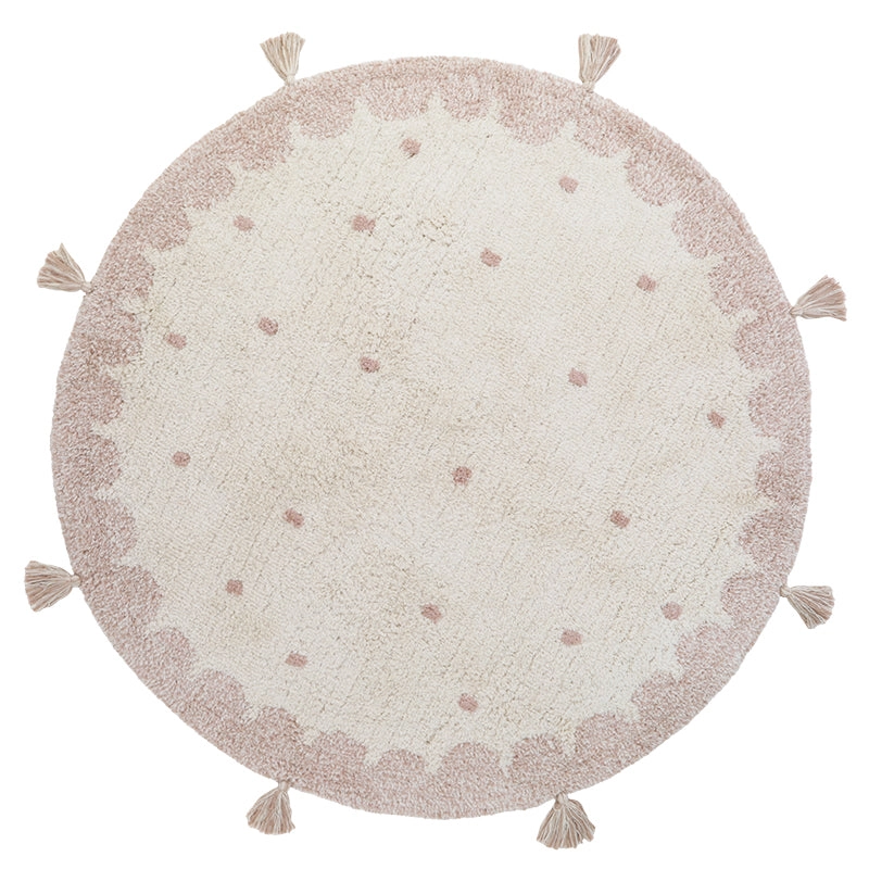 Nattiot Vloerkleed kinderkamer rond Polka Dots – wasbaar