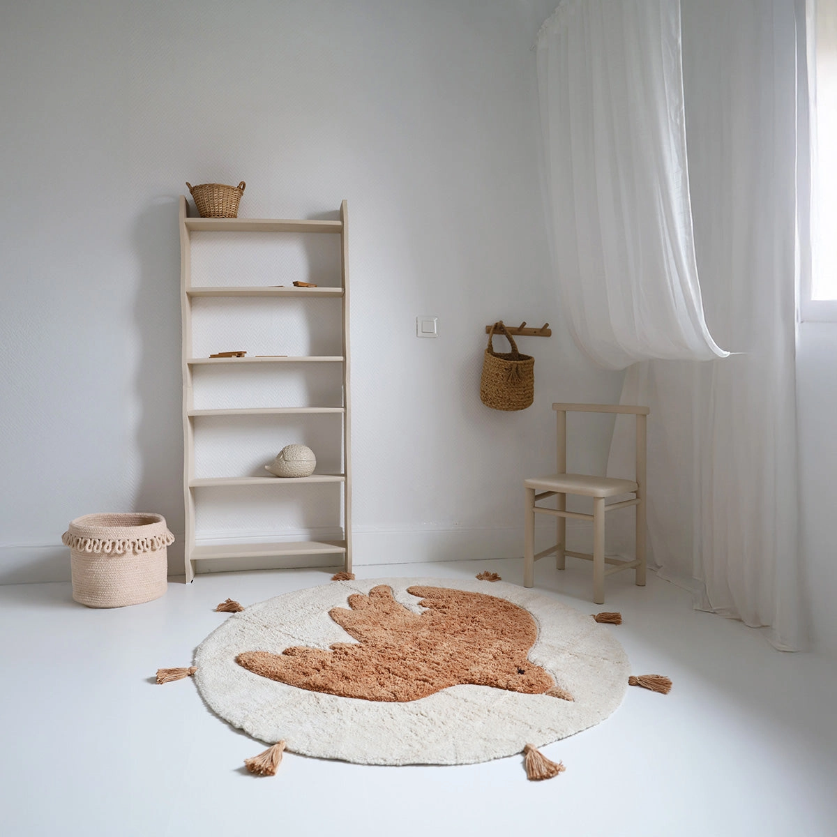 Nattiot rond kinderkamer vloerkleed Bohobird toast - Afbeelding 7