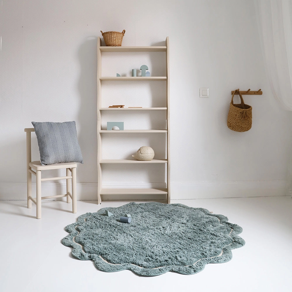 Nattiot rond kinderkamer vloerkleed Sweet april – Aqua blauw - Afbeelding 7