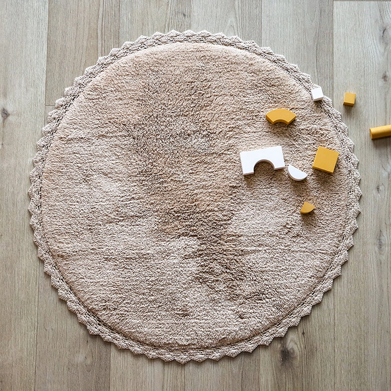 Nattiot rond kinderkamer vloerkleed Perla – Nude - Afbeelding 2