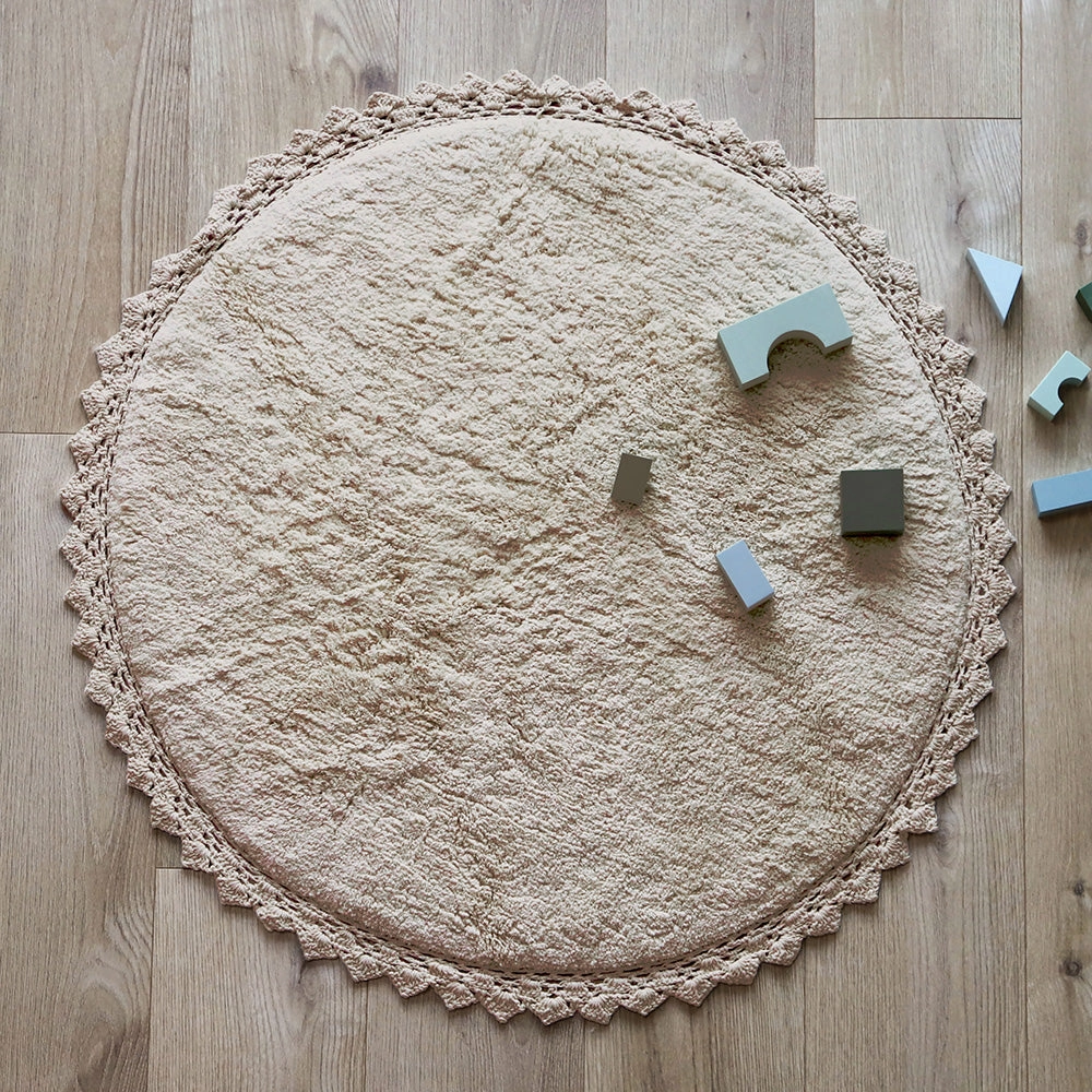Nattiot rond kinderkamer vloerkleed Perla – Sable - Afbeelding 2