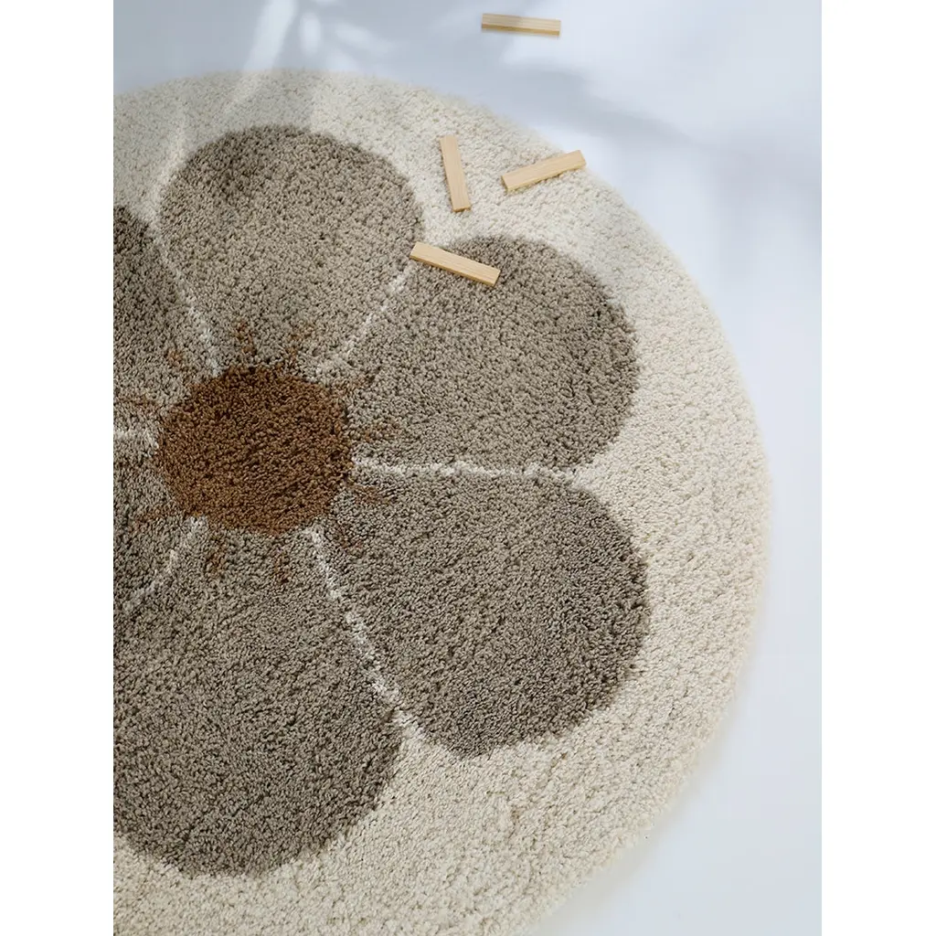 Nattiot Vloerkleed kinderkamer rond Bohemian Daisy - Afbeelding 2
