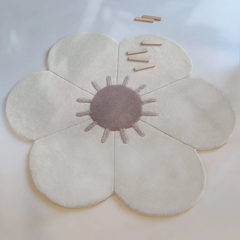 Vloerkleed kinderkamer wol – Daisy bloem - Afbeelding 2