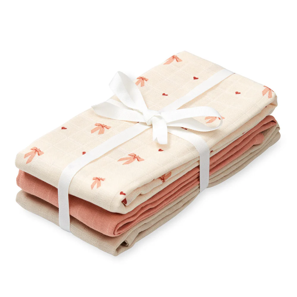 Cam Cam hydrofiele doeken set van drie 70×70 – bows