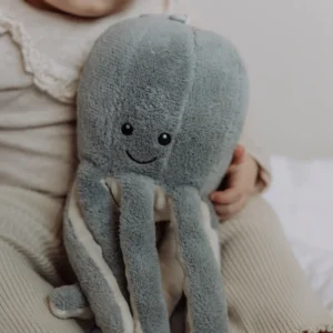 Flow Amsterdam knuffel met hartslag Octopus - blauw