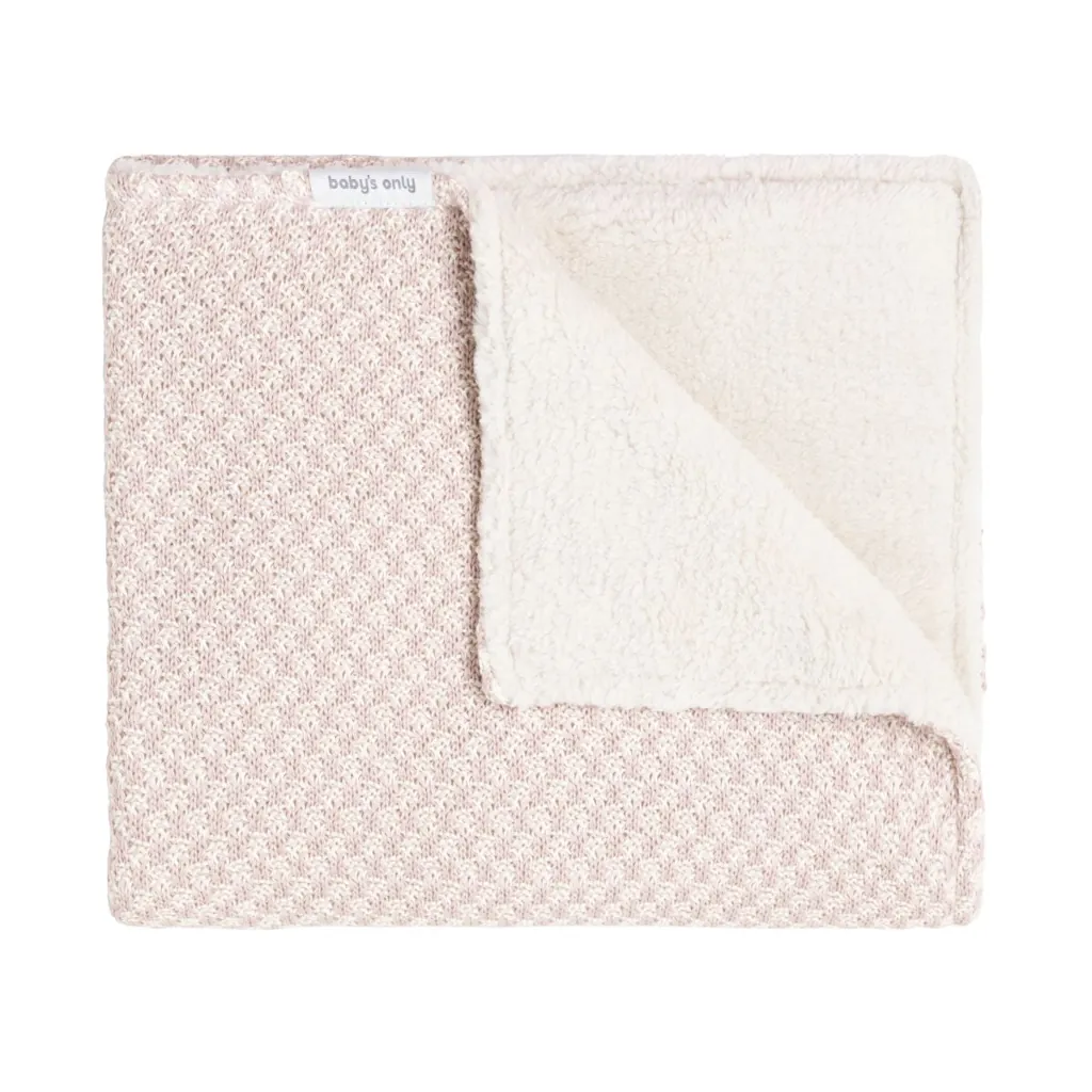 Baby’s Only Wiegdeken Teddy Happiness 70x95 | Gebreid met Teddy Voering