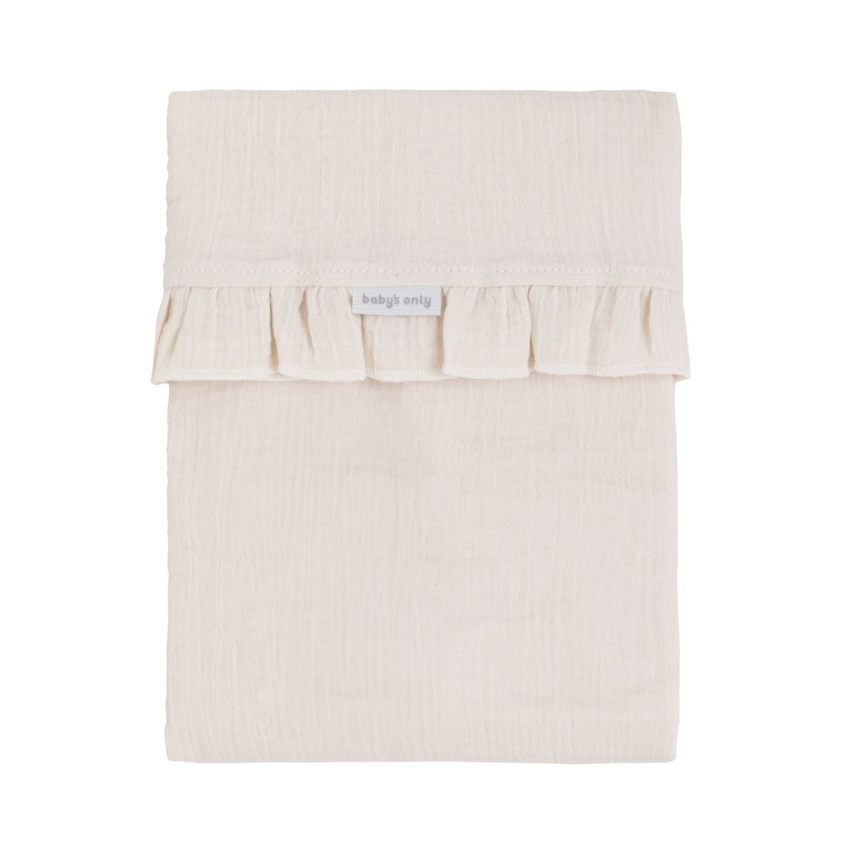 Baby's Only wieglaken calm met ruffle 80x100 - beige