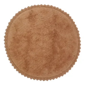 Wasbaar rond vloerkleed Perla van Nattiot in kleur toffee in kinderkamer