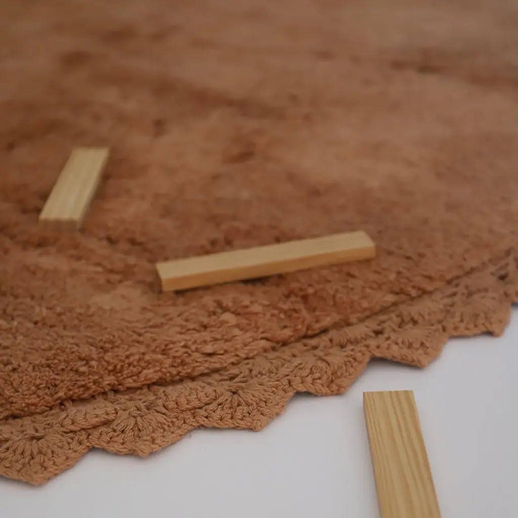 Wasbaar vloerkleed rond perla toffee - Afbeelding 3