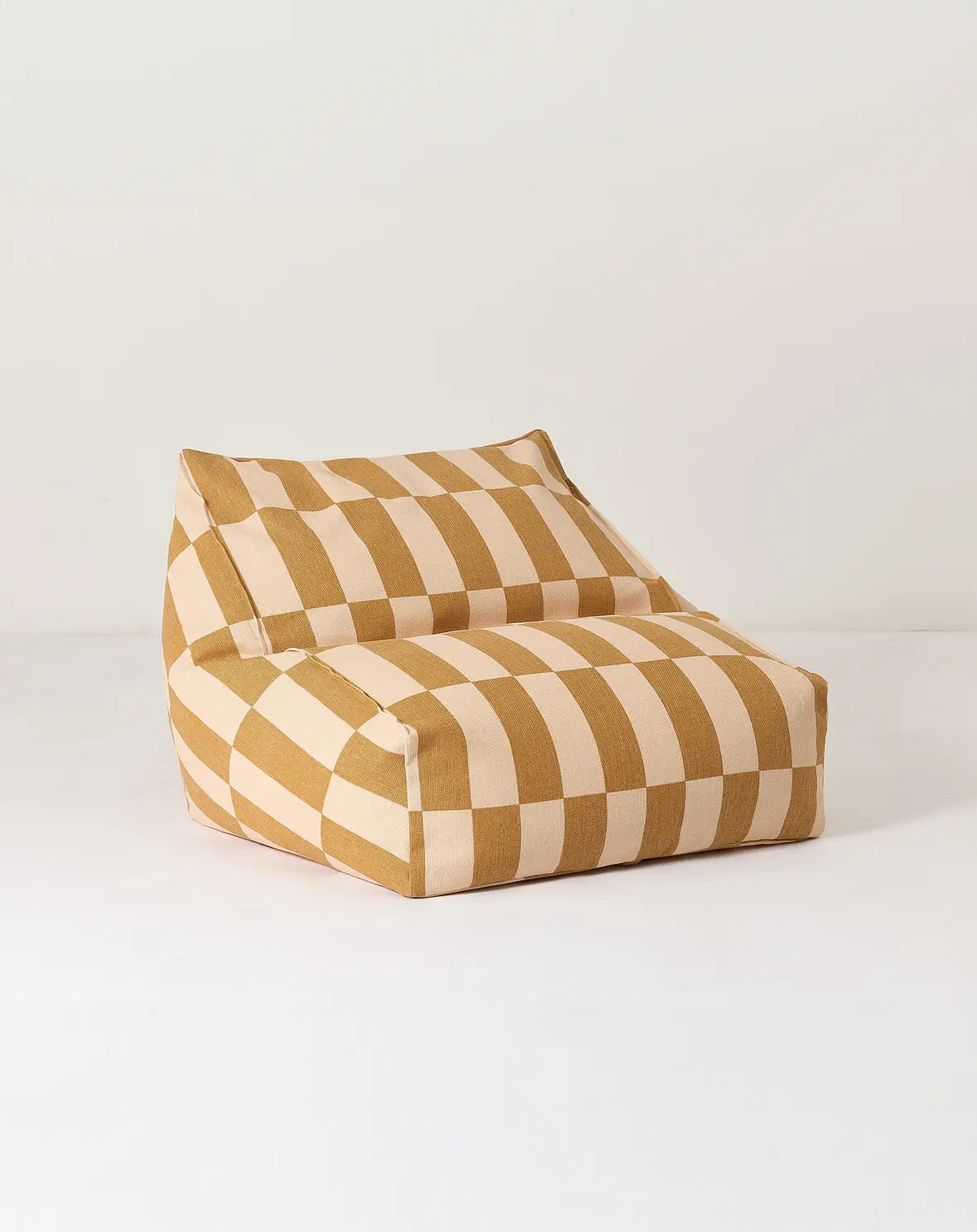 Nobodinoz Vibes Zitzak – Mustard and sand Tiles