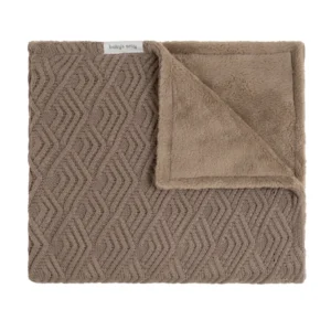 Wiegdeken Sienna teddy clay – zachte babydeken voor wieg in warme clay kleur