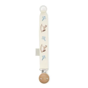 Cam Cam Copenhagen geborduurd speenkoord Vintage Toys met houten clip