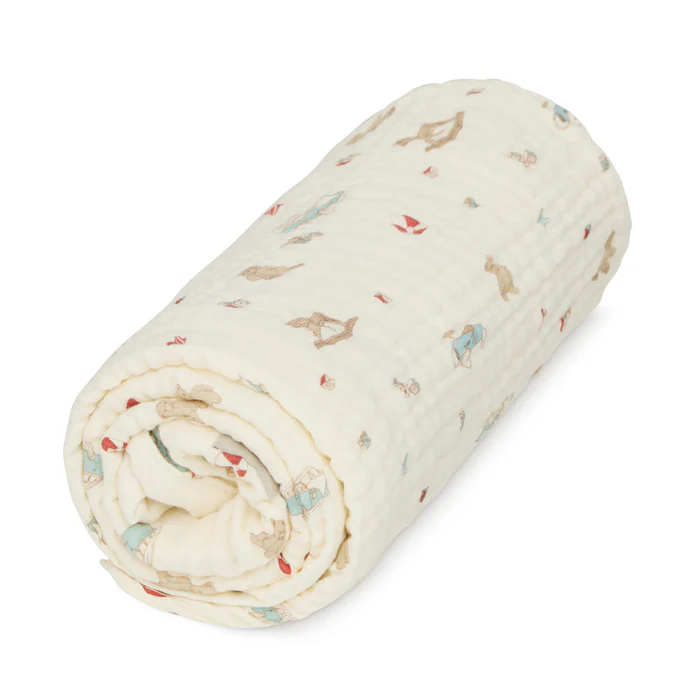 Cam Copenhagen hydrofiele deken 100x100 cm Vintage Toys print mousseline biologisch katoen