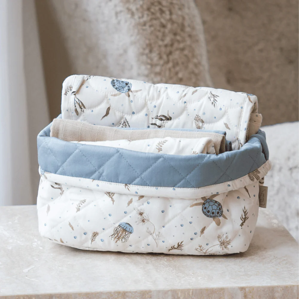 Cam Cam Sea Garden 6 delig kraamcadeau detail biologisch katoen