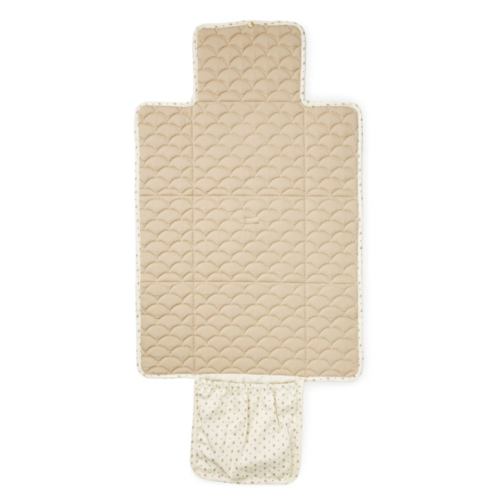 Cam Cam verschoonmatje opvouwbaar beige print uitgeklapt baby