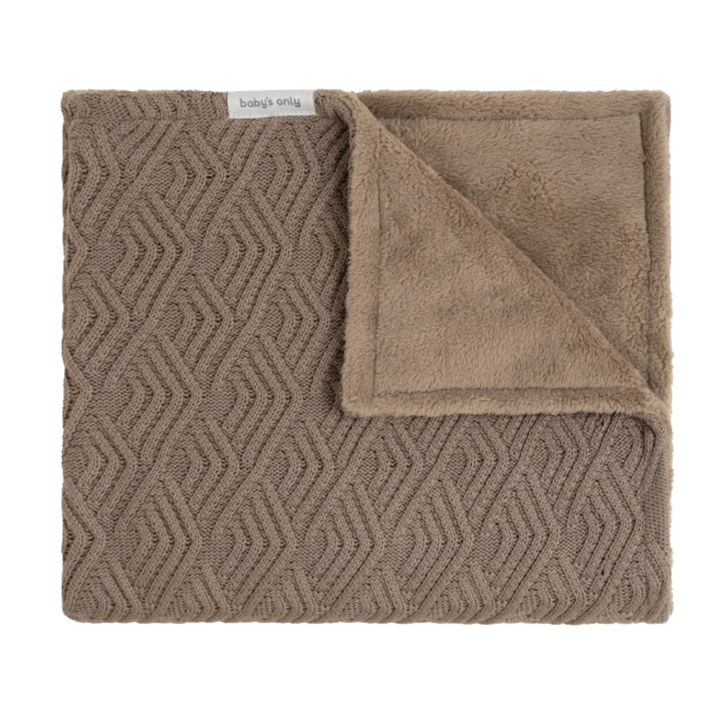 Wiegdeken Sienna teddy clay – zachte ledikantdeken voor ledikant in warme clay kleur
