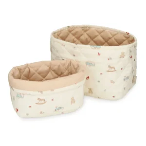 Set van 2 vintage commodemandjes met vintage toys print van Cam Cam