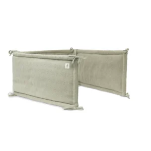 Jollein gebreide bedomrander grain 180x30 - oatmeal / olive