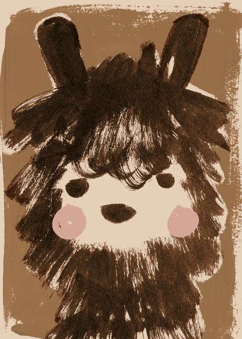 Poster alpaca van Studio Loco – vrolijke wanddecoratie voor de babykamer en kinderkamer