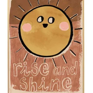 Poster rise and shinevan Studio Loco โ vrolijke wanddecoratie voor de babykamer en kinderkamer